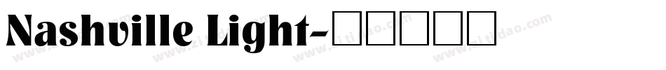 Nashville Light字体转换